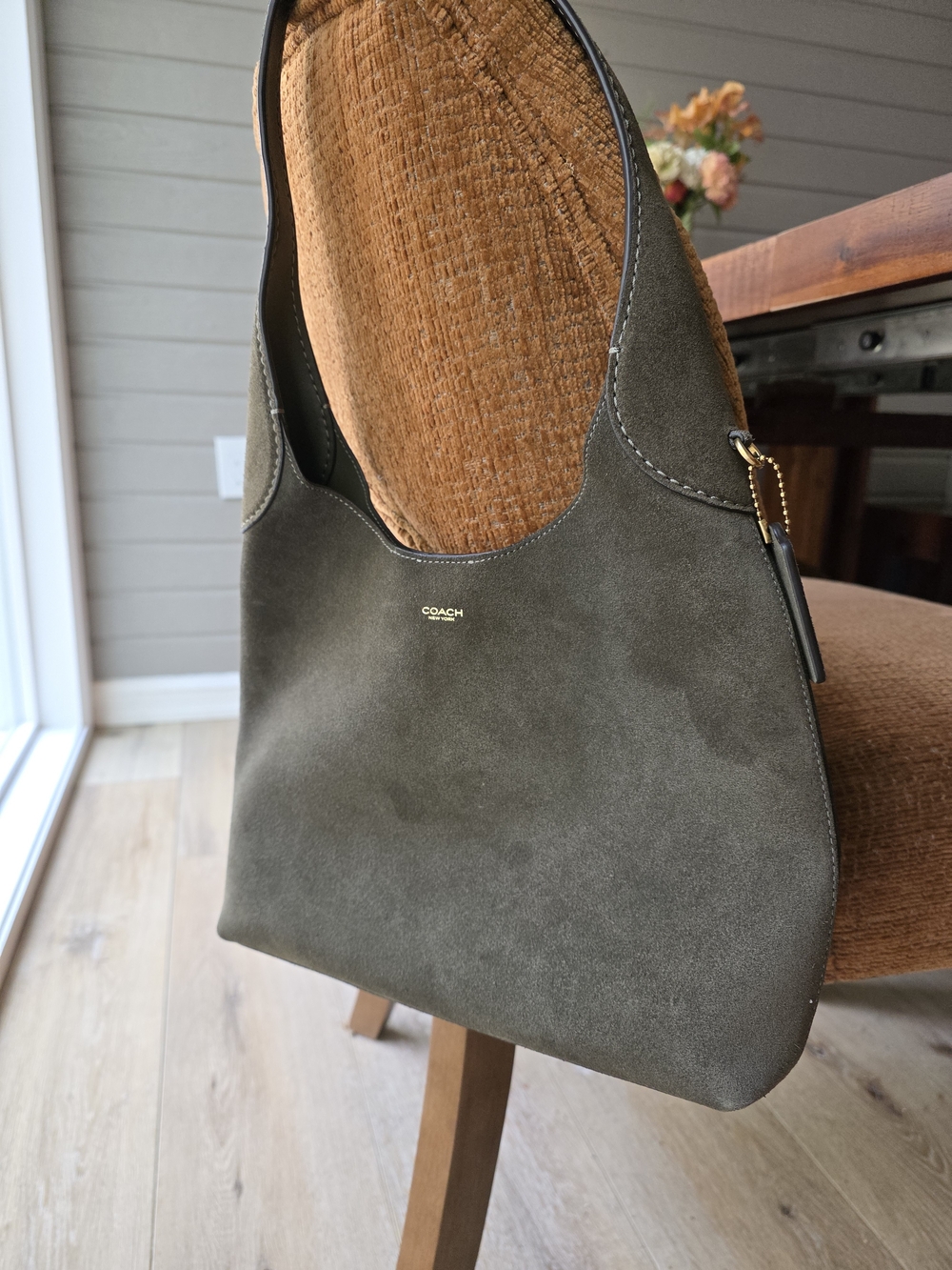 Coach Brooklyn 28 Olive Suede 🫒